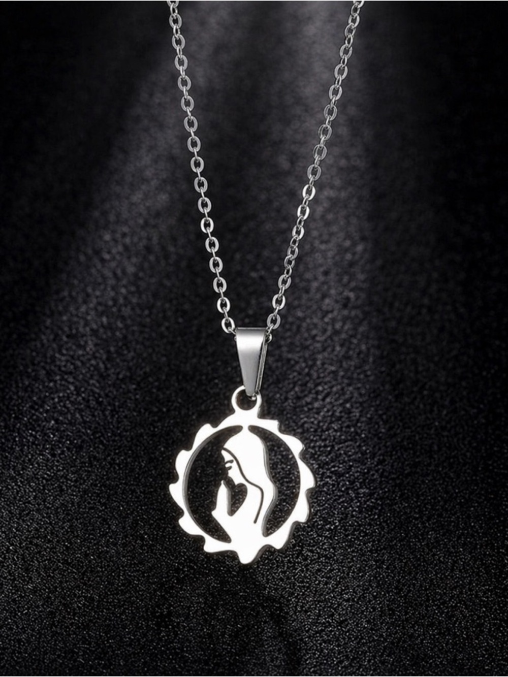 Our Lady~ Guadelupe Virgin Mother Mary Pray Divine Blessed Sacred Steel Necklace - Picture 11 of 12
